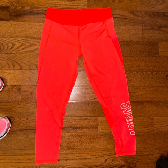 adidas Pants - Adidas orange neon orange leggings